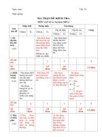 Đề thi vật lý 6 học kỳ 1 chuẩn kiến thức kỹ năng