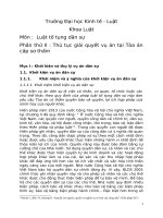 Thủ tục giải quyết vụ việc dân sự  tại tòa sơ thẩm