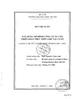 Xây dựng mô hình công ty tư vấn triển khai thực hiện GMP tại cơ sở