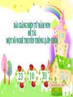 Bài giảng điện tử mầm non lớp Chồi đề tài Một số nghề truyền thống