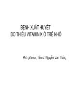 Bệnh xuất huyết do thiếu vitamin ở trẻ nhỏ 