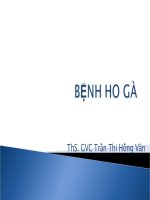 Bài giảng BỆNH HO gà 