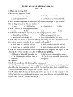Đề thi khảo sát đầu năm vật lý 6,7,8,9 chuẩn KTKN có đáp án