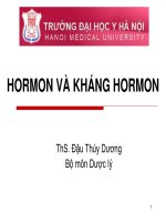 Bài giảng hormon   kháng hormon   ths dương 
