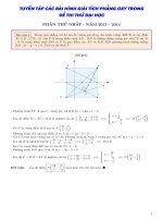 Tuyển chọn 30 bài tập phương pháp tọa độ trong mặt phẳng hay có đáp án chi tiết