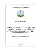 Nghiên cứu đánh giá tác dụng diệt tế bào ung thư và giải phóng dược chất invitro của chế phẩm liposom doxorubicin