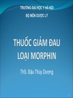 Bài giảng thuốc giảm đau loại morphin   ths duong 