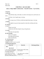 Giáo án vật lý 7 ki 1 chuẩn kiến thức kĩ năng 3 cột mới nhất