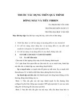 Bài giảng thuốc điều trị đông máu và tiêu fibrin 