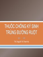 Bài giảng thuốc chống ký sinh trùng đường ruột 