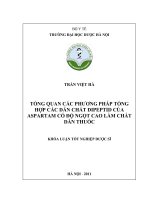 Tổng quan các phương pháp tổng hợp các dẫn chất dipeptid của aspartam có độ ngọt cao làm chất dẫn thuốc