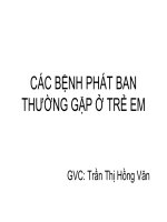Bài giản các bệnh phát ban thường gặp ở trẻ em 