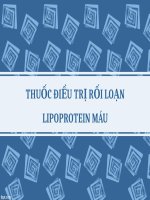 Thuốc điều chỉnh rối loạn lipoprotein máu   ths mai phương thanh 