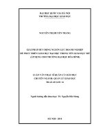 Giải pháp huy động nguồn lực doanh nghiệp để phát triển giáo dục đại học trong nền giáo dục mở (áp dụng cho trường đại học hòa bình) 