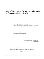 Sự đóng góp của phật giáo đối với công bằng xã hội