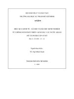 Hiệu quả kinh tế   xã hội và bài học kinh nghiệm từ chính sách phát triển giáo dục các nước asean