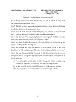 Đề thi khảo sát học sinh giỏi môn sinh học lớp 8 năm học 2014   2015 trường THCS nguyễn khuyến