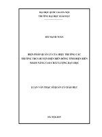 Biện pháp quản lý của hiệu trưởng các trường THCS huyện điện biên đông tỉnh điện biên nhằm nâng cao chất lượng dạy học 