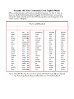 Seventh 100 most commonly used english words