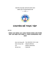 Nâng cao năng lực cạnh tranh của dòng sản phẩm dây cáp điện của công ty SUMIDENSO Việt Nam