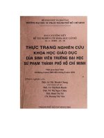 Thực trạng nghiên cứu khoa học giáo dục của sinh viên trường đại học sư phạm thành phố hồ chí minh