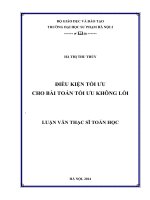 Điều kiện tối ưu cho bài toán không tối ưu 