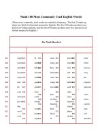 Ninth 100 most commonly used english words