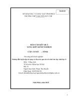 SKKN hướng dẫn luyện tập từ vựng và cấu trúc qua các trò chơi cho học sinh lớp 11