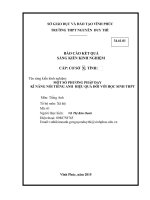 SKKN một số PHƯƠNG PHÁP dạy kĩ NĂNG nói TIẾNG ANH  HIỆU QUẢ đối với học SINH THPT