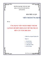 Ứng dụng viễn thám thành lập bản đồ biến động đất đô thị thị xã Bến Cát 2002  2014