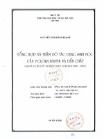 Tổng hợp và thăm dò tác dụng sinh học của 7   cloroisatin và dẫn chất