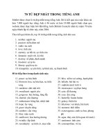 70 từ đẹp nhất trong tiếng anh