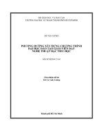 Phương hướng xây dựng chương trình đại học đào tạo giáo viên dạy nghệ thuật bậc tiểu học