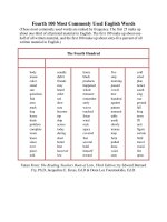 Fourth 100 most commonly used english words