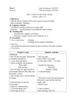 Chỉnh lý giáo án tiếng anh lớp 4 tham khảo 