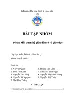 Mối quan hệ giữa dân số và giáo dục