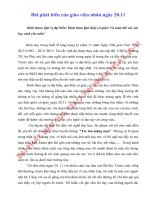 Bài phát biểu của giáo viên