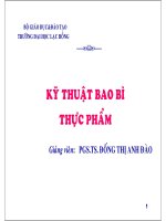 Bài giảng môn bao bì thực phẩm