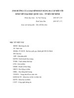 ẢNH HƯỞNG CỦA LOẠI HÌNH BÁN HÀNG ĐA CẤP ĐỐI VỚI SINH VIÊN ĐẠI HỌC QUỐC GIA – TP HỒ CHÍ MINH