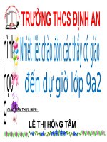Bài giảng điện tử tham khảo hình học 9 bài một số hệ thức về cạnh và góc trong tam giác vuông (16) 