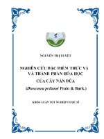 Góp phần nghiên cứu tác dụng chống viêm của vị thuốc mộc miết tử