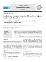 Synthesis and biological evaluation of 2 substituted benzimidazole derivatives