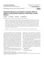 Adsorption behavior and inhibition corrosion effect of sodium carboxymethyl cellulose on mild steel in acidic medium