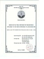 Khảo sát sự thay đổi một số thành phần hóa học và tác dụng sinh học của bách bộ chế
