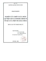 Nghiên cứu chiết xuất phân lập một số flavonoid chính từ vỏ quả của một số loài citrus