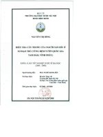 Điều tra cây thuốc của người sán dìu ở xã đạo trù ( vùng đệm vườn quốc gia tam đảo   vĩnh phúc )