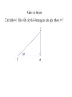 Bài giảng điện tử tham khảo hình học 9 bài một số hệ thức về cạnh và góc trong tam giác vuông (21) 