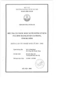 Điều tra cây thuốc được người mường sử dụng ở xã bình thanh   huyện cao phong   tỉnh hoà bình