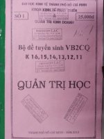 bộ đề ôn thi cao học môn Quản trị học UEH