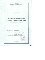 Điều tra cây thuốc người dao ở xã lãng công   huyện lập thạch vườn quốc gia tam đảo
